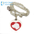 Collier personnalisé de dogtags militaires de luxe d&#39;armée de sublimation gravée par sublimation d&#39;acier inoxydable de métal blanc personnalisé avec la chaîne de boule